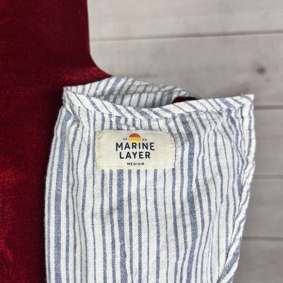 Marine Layer Tenley Skirt Midi Dress Stripe Cut Out - Picture 11 of 14